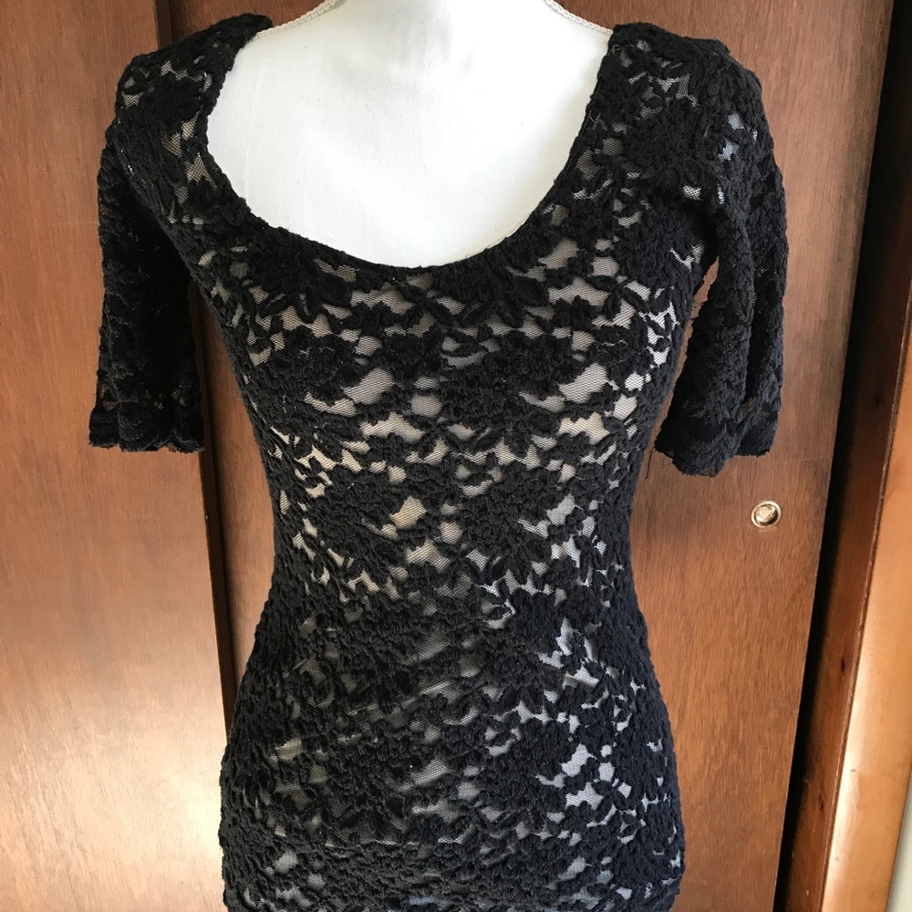 Lace short sleeve shirt